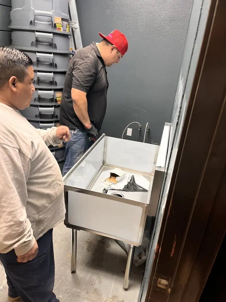 Commercial plumbing and sink installation in Nottingham